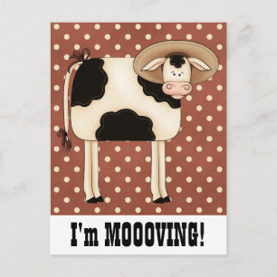 Carte Postale Faire-part Avis de changement d'adresse de l'homme de la camp