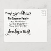 Carte Postale Faire-part Avis de déménagement "Nous avons déménagé" Photo d (Dos)