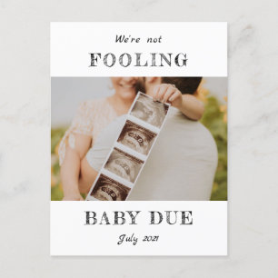 Carte Postale Faire-part Avril Fools Grossesse révélée/ naissance