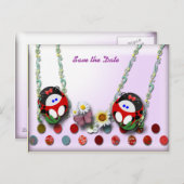 Carte Postale Faire-part Babies Ladybug (Devant / Derrière)