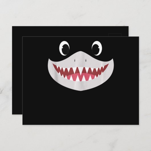 Carte Postale Faire-part Baby Shark Halloween - Cadeaux de requin mignons (Devant / Derrière)