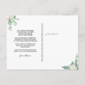 Carte Postale Faire-part Baby shower Aquarelle Reportée Verdure Florale (Dos)