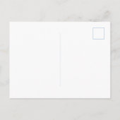 Carte Postale Faire-part Baby shower blanc bleu foncé moderne Boho (Dos)