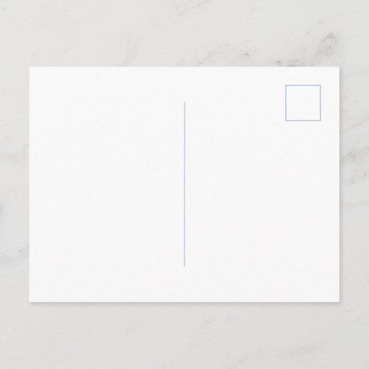 Carte Postale Faire-part Baby shower blanc bleu foncé moderne Boho (Dos)