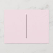 Carte Postale Faire-part Baby shower rose parties scintillant script fille (Dos)