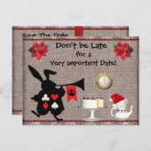 Carte Postale Faire-part Baby Shower Xmas Wonderland Lapin Jour à retenir (Devant / Derrière)