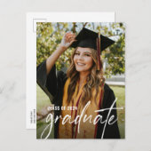 Carte Postale Faire-part Baccalauréat en sciences Custom Graduate Photo (Devant / Derrière)