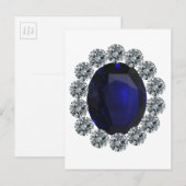 Carte Postale Faire-part Bague de fiançailles de Madame Diana (Devant / Derrière)