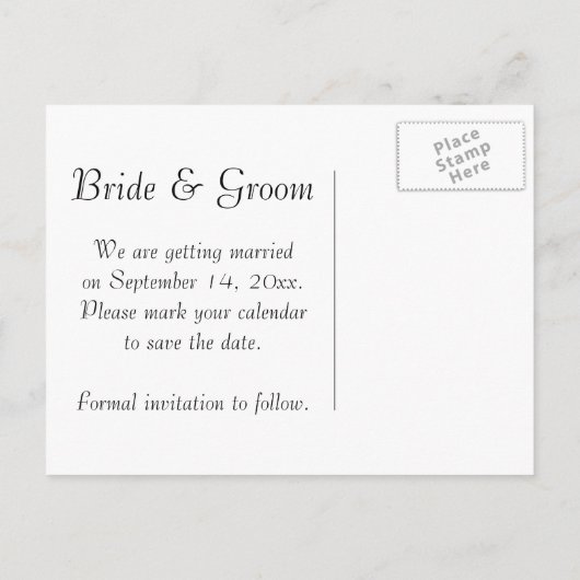 Carte Postale Faire-part Bague de fiançailles en diamant Marquise Mariage S (Dos)