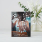 Carte Postale Faire-part Bague de fiançailles personnalisée avec photo de n (Debout devant)