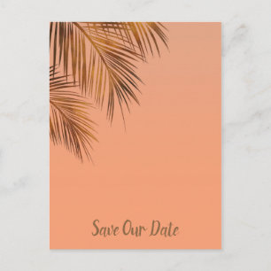 Carte Postale Faire-part Bahama Breeze Bronze Palmier Corail Faire Part de