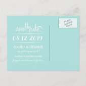 Carte Postale Faire-part Bahamas Mariage Tropical Beach Sauvez les dates (Dos)