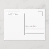 Carte Postale Faire-part Baies de pin rustique Noël d'hiver Sauvez la date (Dos)