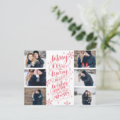 Carte Postale Faire-part Baisers Joyeux Vœux Chaleureux Enregistrer la date (Debout devant)