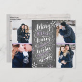 Carte Postale Faire-part Baisers joyeux Vœux chaleureux Enregistrez la date (Devant / Derrière)