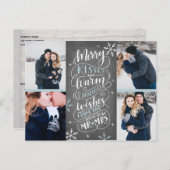 Carte Postale Faire-part Baisers joyeux Vœux chaleureux Enregistrez la date (Devant / Derrière)