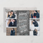 Carte Postale Faire-part Baisers Joyeux Vœux Chaleureux Sauvegarder la date (Devant / Derrière)