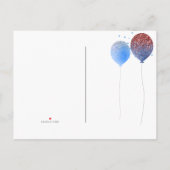 CARTE POSTALE FAIRE-PART BALLONS BLANCS BLEUS BLEUS BLEUS MARINE ENREGISTRE (Dos)
