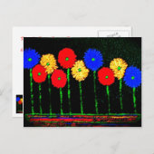 Carte Postale Faire-part Ballons et fleurs Sweet sixteen Enregistrer la dat (Devant / Derrière)