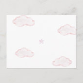 Carte Postale Faire-part Ballons roses Ours Merci bébé photo naissance (Dos)