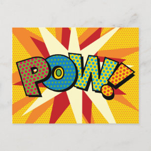 Carte Postale Faire-part Bande dessinée Pop Art POW