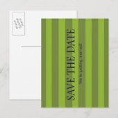 Carte Postale Faire-part Bandes vertes (Devant / Derrière)