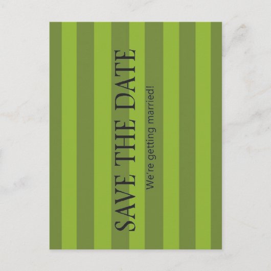 Carte Postale Faire-part Bandes vertes (Devant)
