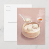 Carte Postale Faire-part Bao Baby - Tea Time Bao Buddies (Devant / Derrière)