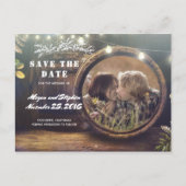 Carte Postale Faire-part Baril de respiration de bébé photo rustique Enregi (Devant)