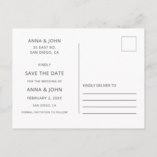 Carte Postale Faire-part Barn Wood Rustic Fall Leaves Mariage enregistrer l (Dos)