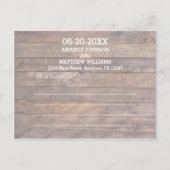 Carte Postale Faire-part Barnwood Lights Aqua Mariage Enregistrer la Date (Dos)