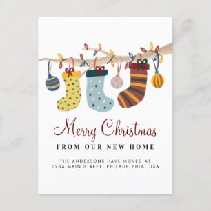 Carte Postale Faire-part Bas Joyeux Noël Nouvelle Maison Vacances Déménagem