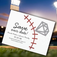 Baseball Homerun Diamant Gemme Enregistrer La Dat