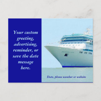 Carte Postale Faire-part Bateau de croisière splendide 3 sur mesure