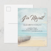 Carte Postale Faire-part Bateau de plage Phare Déménagement (Devant / Derrière)