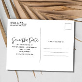 Carte Postale Faire-part Beach Blue Trois Arches photo mariage Enregistrer