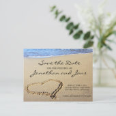 Carte Postale Faire-part Beach Ocean Wedding Enregistrer la date (Debout devant)