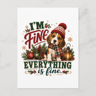 Carte Postale Faire-part Beagle Fine Tout Va Bien