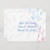 Carte Postale Faire-part Beau cadre fleuri (Devant / Derrière)