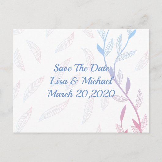 Carte Postale Faire-part Beau cadre fleuri (Devant)