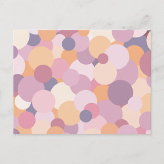 Carte Postale Faire-part Beaux cercles roses