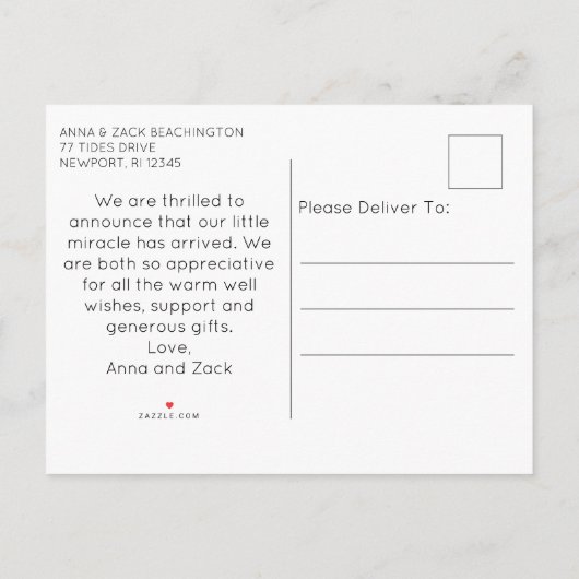 Carte Postale Faire-part *~* Bébé AP79 Annonce de naissance NOUVEAU-NÉ PHOT (Dos)