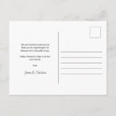 Carte Postale Faire-part Bébé d'automne en route Fleurs d'automne Grossesse (Dos)