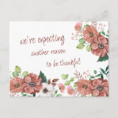 Carte Postale Faire-part Bébé d'automne en route Fleurs d'automne Grossesse (Devant)