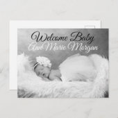 Carte Postale Faire-part Bébé de bienvenue (Devant / Derrière)