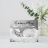 Carte Postale Faire-part Bébé de bienvenue (Debout devant)