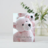 Carte Postale Faire-part Bébé ours (Debout devant)