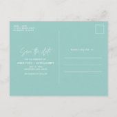 Carte Postale Faire-part Belize Tropical Beach Mariage Sauvez les dates (Dos)