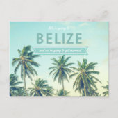 Carte Postale Faire-part Belize Tropical Beach Mariage Sauvez les dates (Devant)