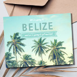 Carte Postale Faire-part Belize Tropical Beach Mariage Sauvez les dates<br><div class="desc">Vous planifiez un mariage de plage à destination de Belize ? Cette magnifique carte postale de design de palmiers de plage tropicale est la meilleure façon d'annoncer vos plans mariages à votre famille et à vos amis.</div>